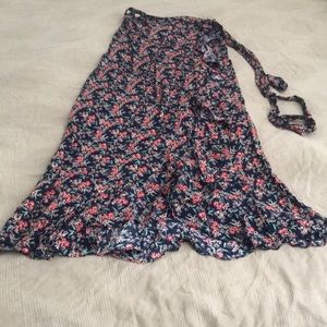 Floral Wrap Skirt